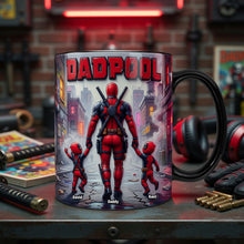 Load image into Gallery viewer, "Super Dads Deserve Super Gifts" - Masked Hero Dad Personalized Coffee Mug - Gift for Dads, Grandpas, and Fathers Coffee Mug PopCulturePrints
