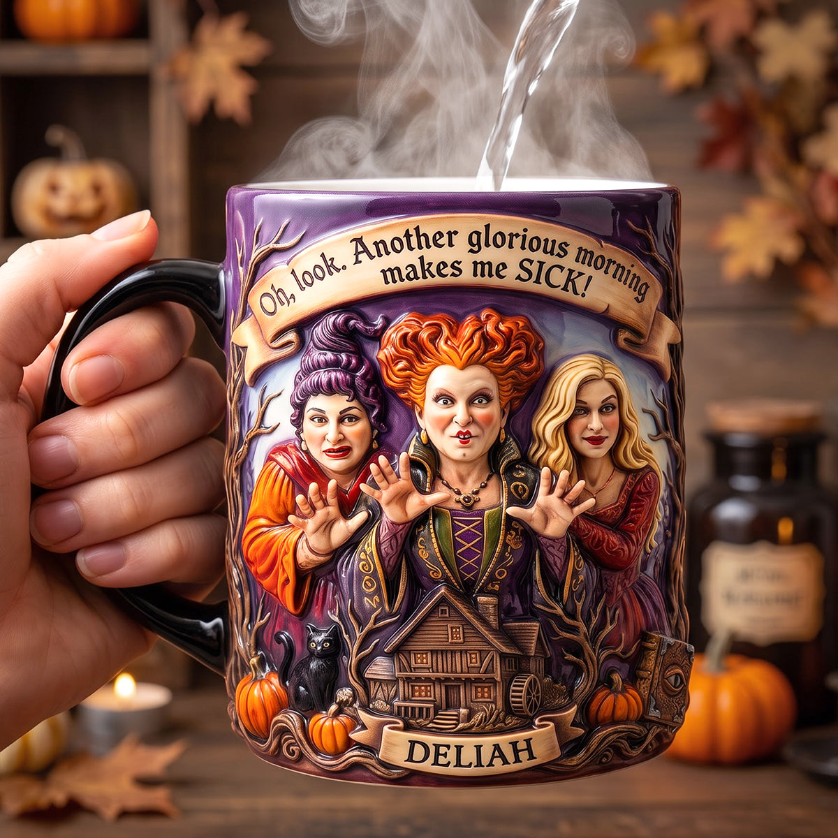 Oh Look! Another Glorious Morning - Funny Witchy Magic Mug - Personalized Halloween Gift Coffee Mug PopCulturePrints