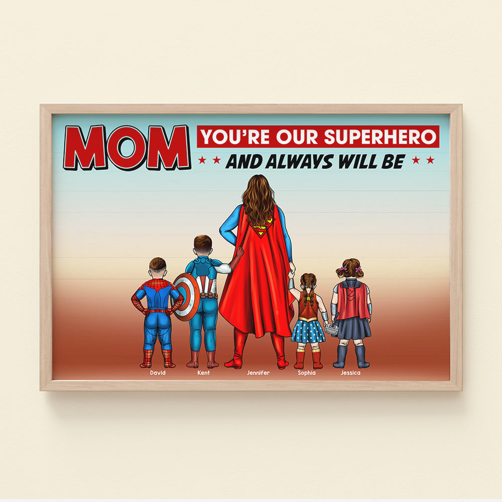 Superhero Mom Personalized Canvas Print Poster & Canvas PopCulturePrints