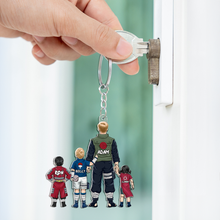 Load image into Gallery viewer, “Celebrate Dad&#39;s Love with a Personalized Anime Dad Keychain” - Custom Keychain for Father, Gift for Dad and Grandpa Keychains PopCulturePrints
