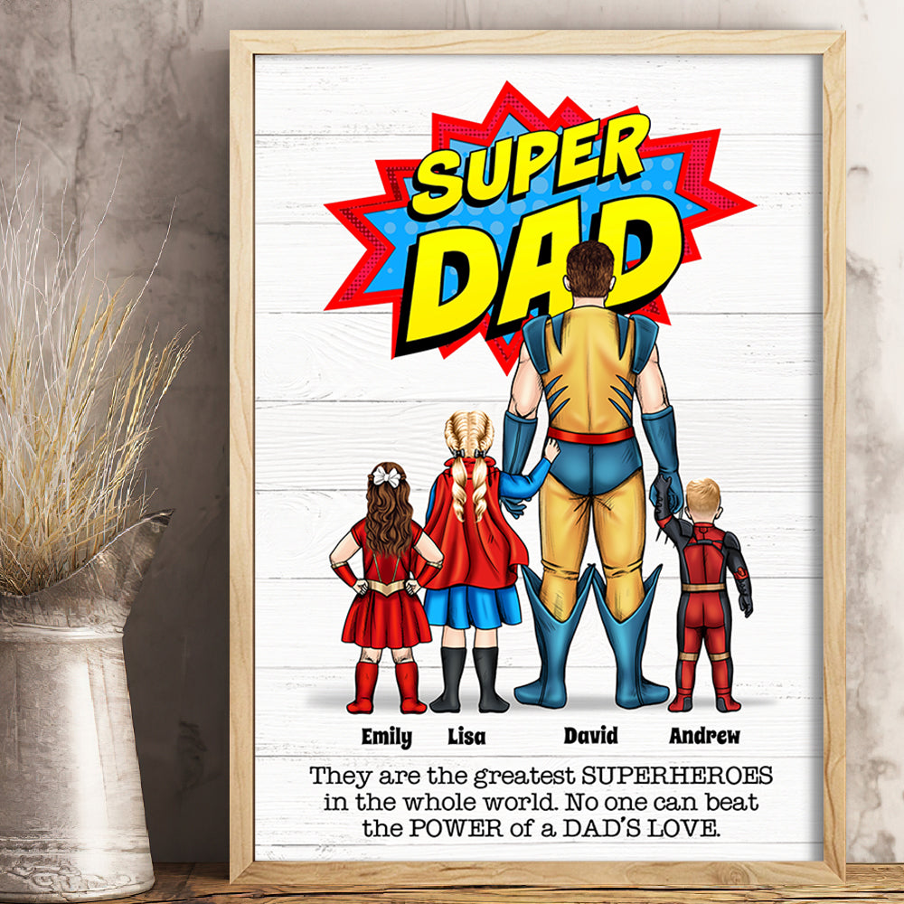 Custom Super Mom Canvas Print - Personalized Family Heroes Poster & Canvas PopCulturePrints