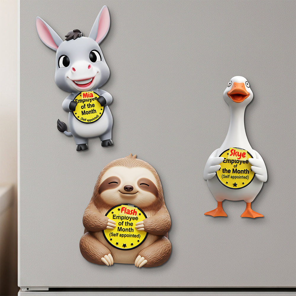 Celebrate Your Team Spirit with Our Adorable Animal Co-Worker Magnets - Personalized Gift for Coworkers Fridge Magnet PopCulturePrints