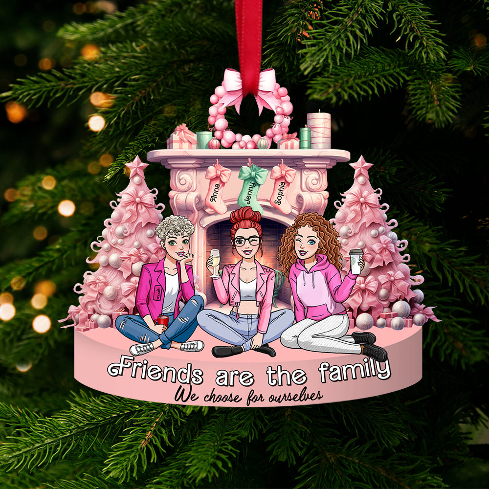 Custom Best Friends Ornament - Friends Are the Family We Choose Ornament PopCulturePrints