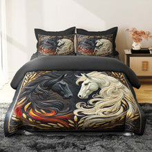 Load image into Gallery viewer, Personalized Horse Couple Quilt Bedding Set - Unique Gift for Couples Blanket PopCulturePrints
