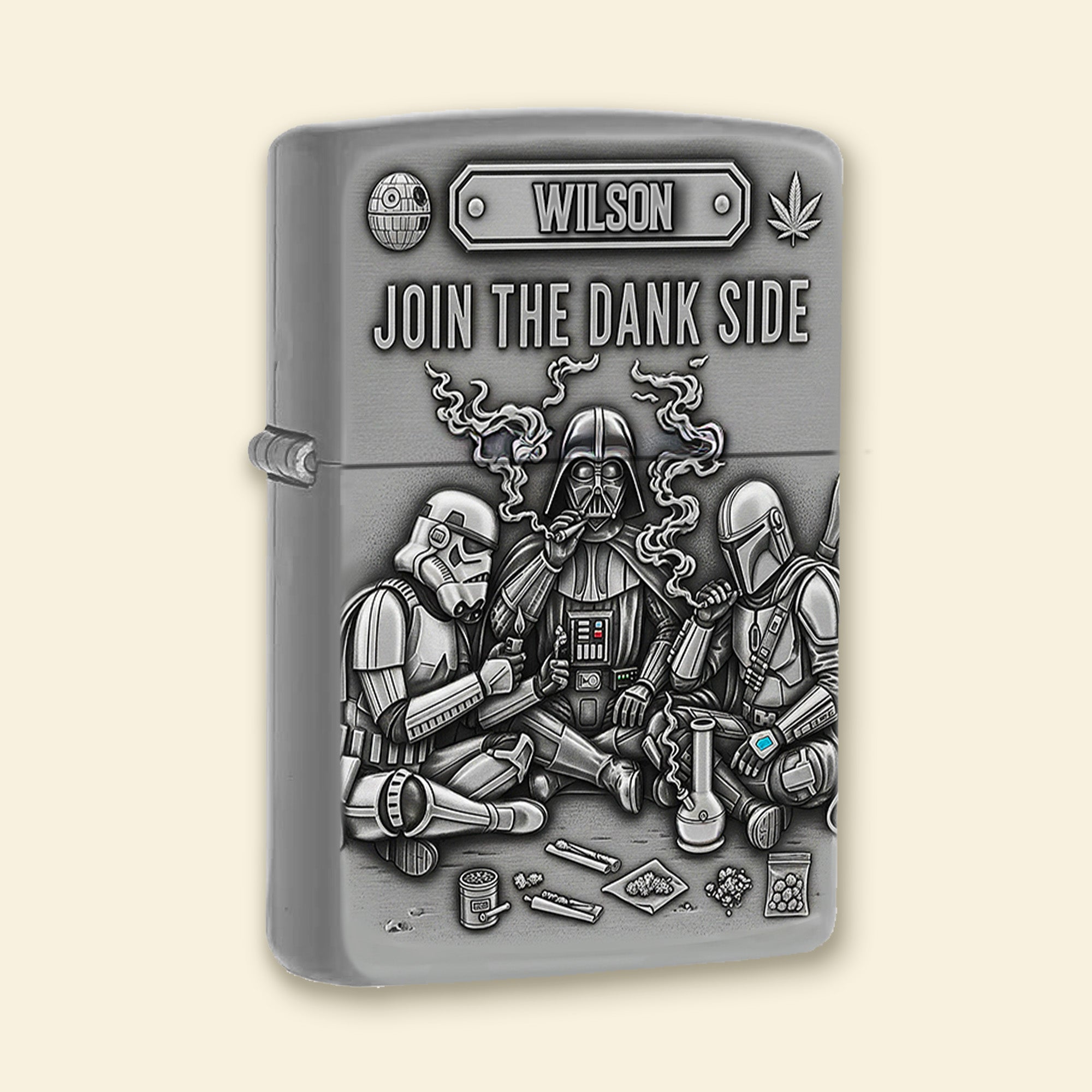 Join the Dank Side - Custom Smoking Galaxy Troop Lighter - Perfect Gift for Stoners and Friends Lighter PopCulturePrints