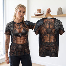 Load image into Gallery viewer, Embrace Your Inner Warrior - Viking Female Warrior Shirt - Customizable Gift for Adventurers &amp; Mythology Lovers
