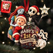 Load image into Gallery viewer, Baby's 1st Christmas Ornament - Custom Photo Gift for New Parents
