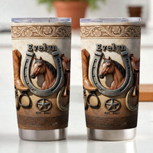 Load image into Gallery viewer, "Ride with Style!" – Cowboy Horse Tumbler - Custom Photo Gifts for Horse Lovers Tumbler Cup PopCulturePrints
