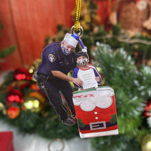 Load image into Gallery viewer, Personalized Police Photo Ornaments - Custom Holiday Gifts Ornament PopCulturePrints
