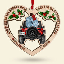 Load image into Gallery viewer, Personalized Romantic Car Ornament - God Blessed The Broken Road
