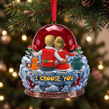 Load image into Gallery viewer, "I Choose You" - Personalized Family Pocket Creatures Christmas Ornament - A Unique Gift for Loved Ones
