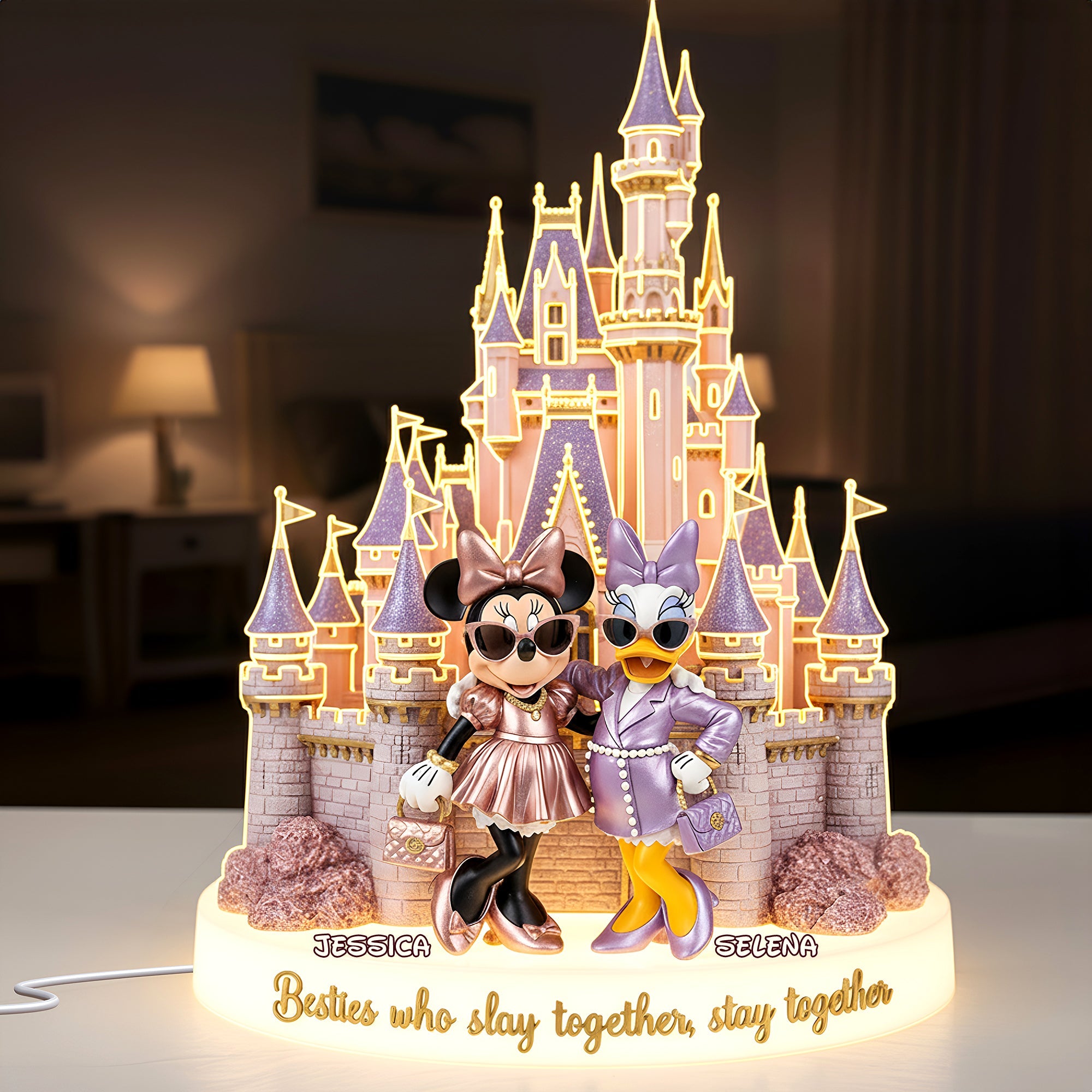 “Wild Hearts Slay Together” - Personalized Leopard Light Box - Unique Gift for Couples, Friends, and Loved Ones Light Box PopCulturePrints