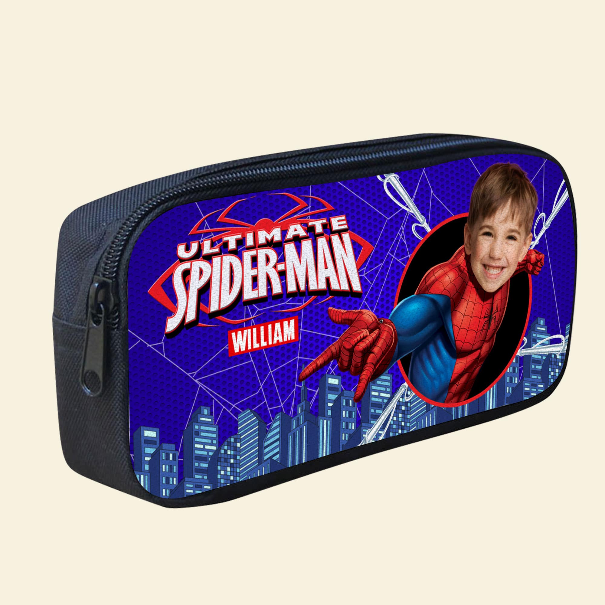Personalized Spider Theme Pencil Case for Kids - Add Your Photo Pencil Case PopCulturePrints