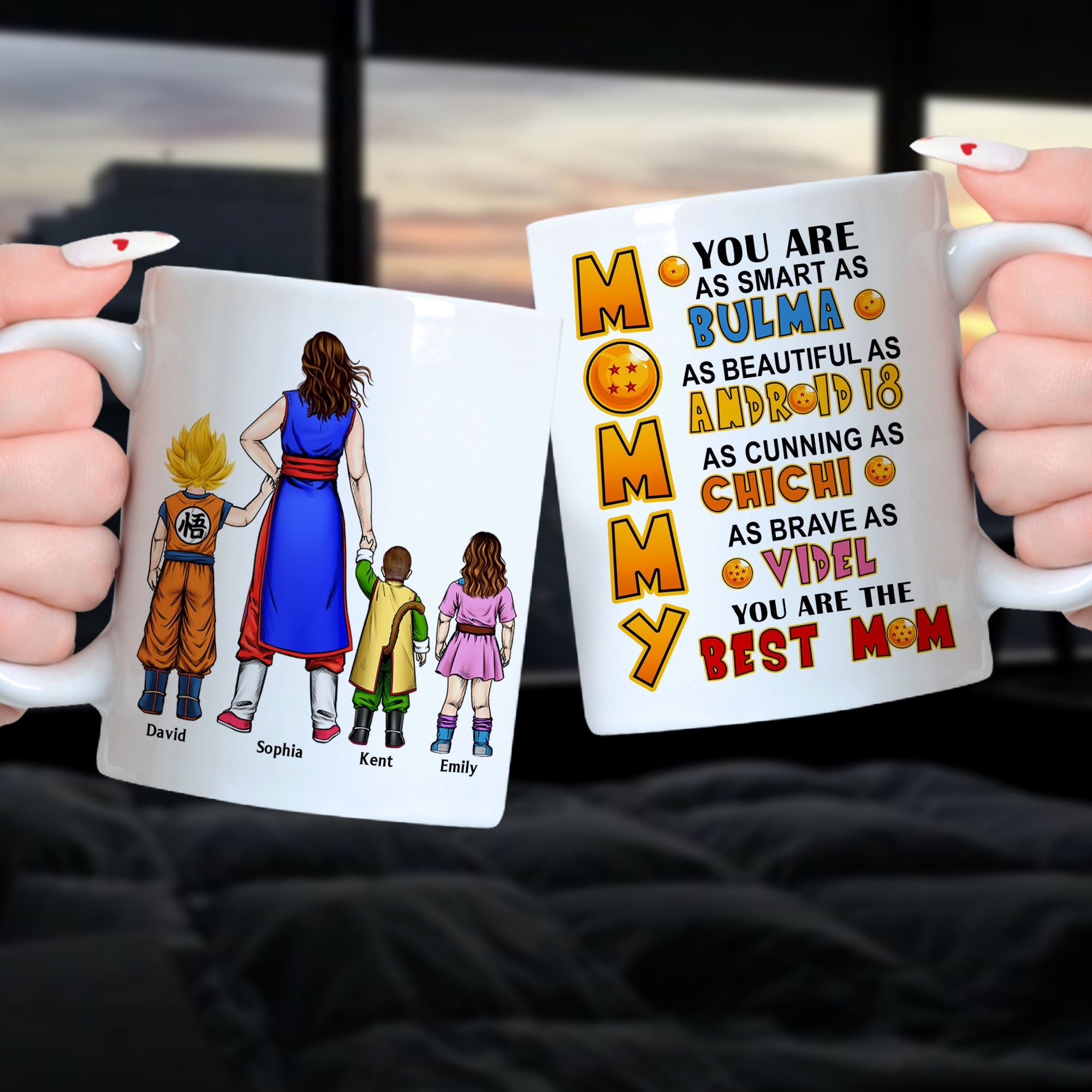 Custom Anime Mom Mug - Personalized Mother's Day Gift Coffee Mug PopCulturePrints