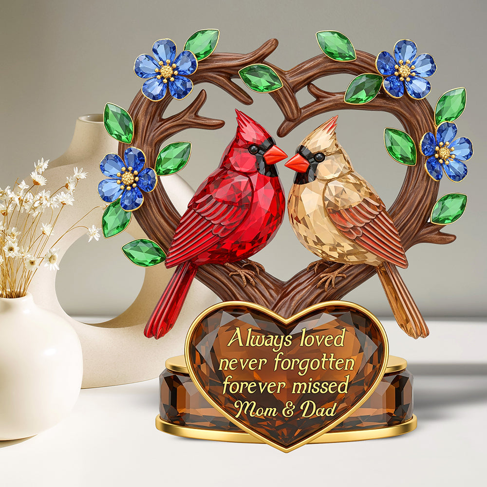 Always Loved, Never Forgotten - Personalized Memorial Acrylic Plaque for Mom & Dad Shaped Plaques PopCulturePrints