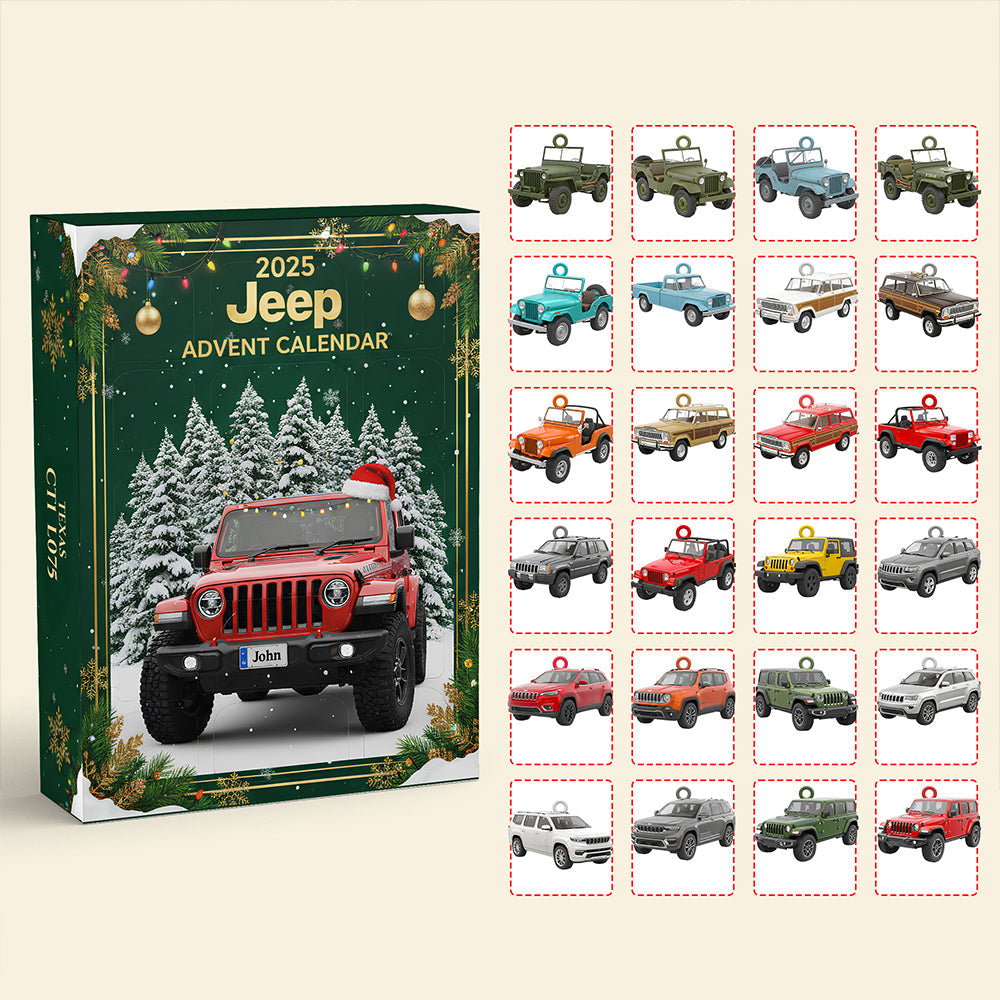 “Adventure Awaits!” - Personalize Your Off Road Lovers Advent Calendar - Perfect Gift for Jeep Enthusiasts and Outdoor Adventurers Advent Calendar PopCulturePrints