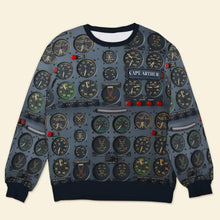 Load image into Gallery viewer, Pilot Control Panel Ugly Sweater - Personalized Gifts for Aviation Enthusiasts Ugly Christmas Sweater PopCulturePrints
