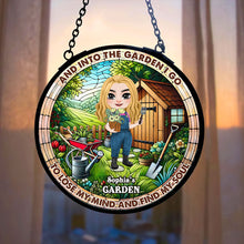 Load image into Gallery viewer, Personalized Stained Glass Decor for Garden Lovers - Unique Gardening Gift Ornament PopCulturePrints
