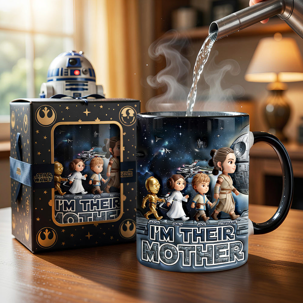 I'm Their Mother - Personalize Your Cosmic Mom & Kids Ceramic Coffee Mug | Perfect Gift for Mom, Grandma, and More! Coffee Mug PopCulturePrints