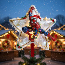 Load image into Gallery viewer, “Make This Holiday Magical!” - Custom Spider-Man Tree Topper - Unique Personalized Gift for Kids and Marvel Fans
