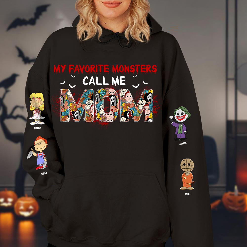 Personalized Mom Gift - My Favorite Monsters Call Me Mom Sweatshirt