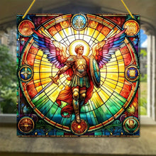 Load image into Gallery viewer, Personalized Christmas Angel Suncatcher Ornament
