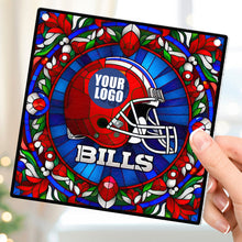 Load image into Gallery viewer, Personalized Football Fan Christmas Suncatcher Ornament Suncatcher PopCulturePrints
