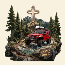 Load image into Gallery viewer, Jesus Take the Wheel - Personalized Acrylic Plaque for Off-road Lovers Shaped Plaques PopCulturePrints
