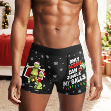 Load image into Gallery viewer, Only Debbie Can Jingle My Balls - Naughty Couple Men's Boxers - Personalized Christmas Gifts Boxer Briefs PopCulturePrints
