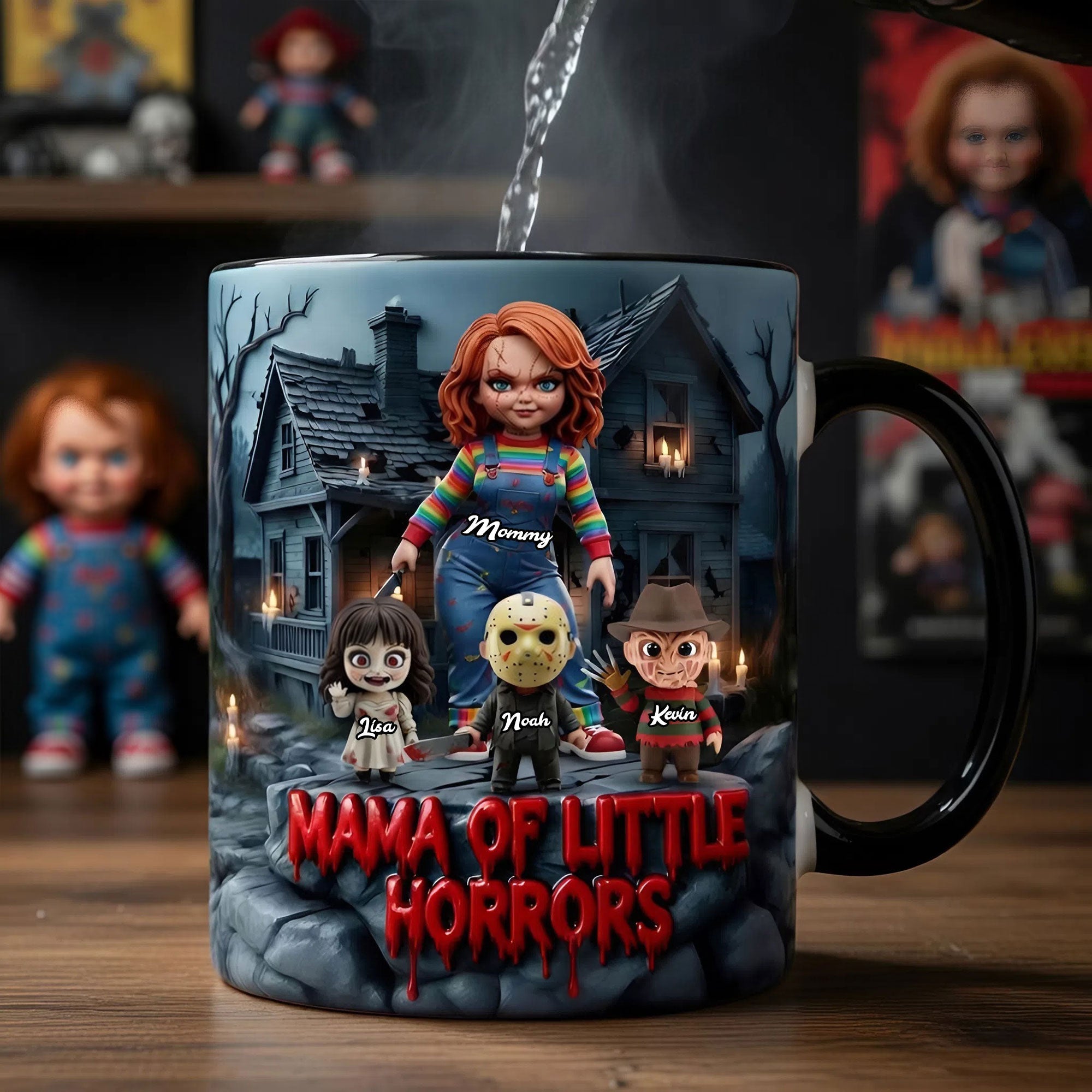 Mama Of Little Horrors - Personalized Magic Mug for Mom Coffee Mug PopCulturePrints