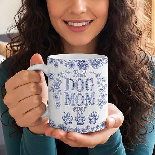 Best Dog Mom Ever - Personalized Coffee Mug for Dog Lovers Coffee Mug PopCulturePrints