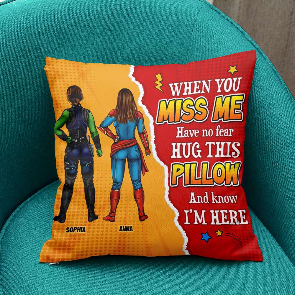 Superhero Hug Pillow - Personalized Gift for Family Pillow PopCulturePrints