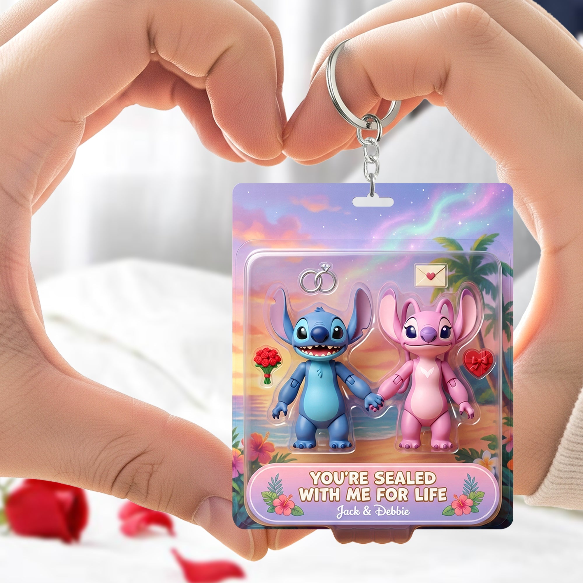 You're Sealed with Me for Life - Personalized Acrylic Keychain for Couples Keychains PopCulturePrints