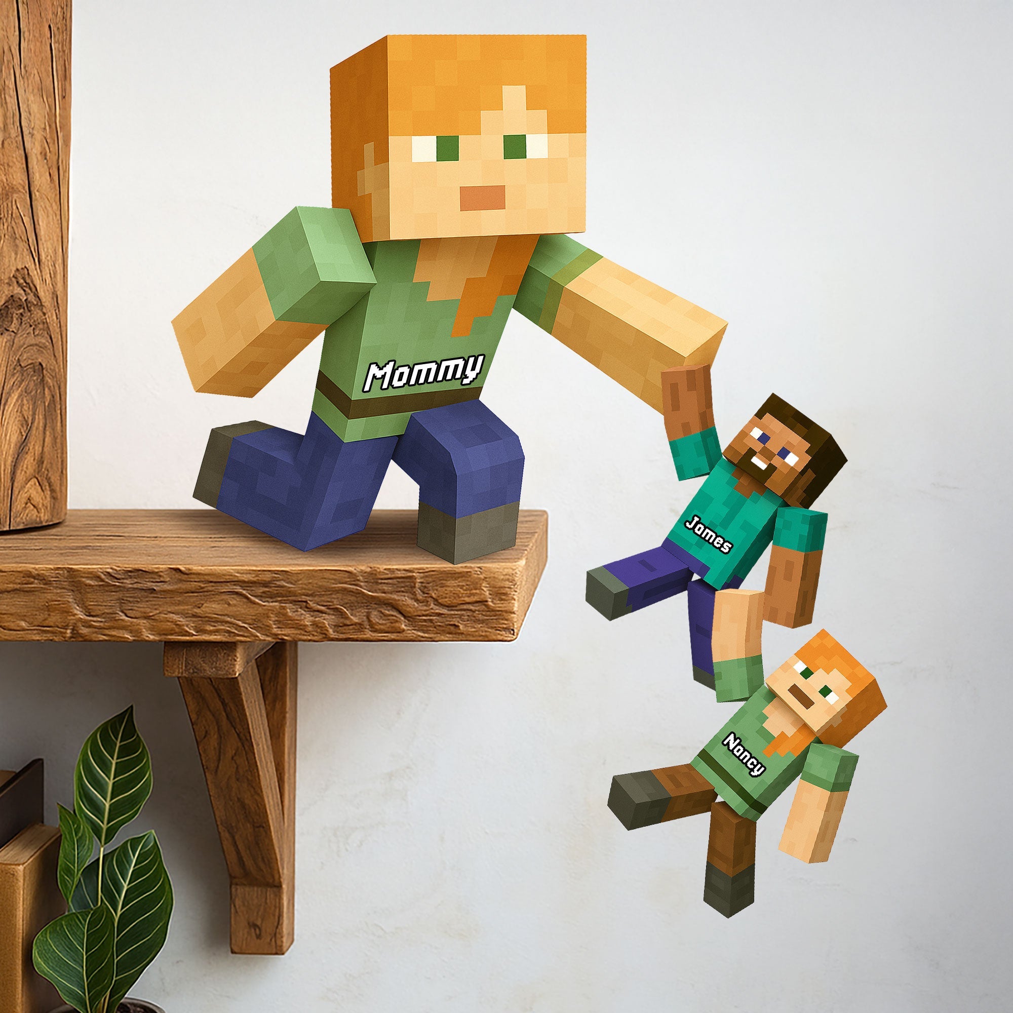 “Every Mom is a Hero!” - Pixel Mom Plaque, Personalized Gift for Mom, Grandma, and More Shaped Plaques PopCulturePrints