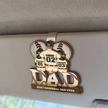 Load image into Gallery viewer, &quot;Level Up Your Gift Game!&quot; - Gamer Dad Acrylic Plaque - Personalized Gift for Dads, Grandpas, and Gamers Car Visor Clip PopCulturePrints
