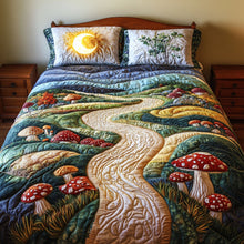 Load image into Gallery viewer, Mushroom Dreamscape Quilt Bedding Set Blanket PopCulturePrints
