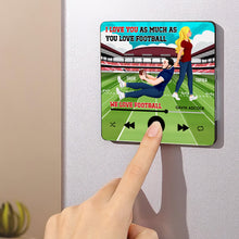 Load image into Gallery viewer, Personalized Football Lovers Photo Fridge Magnet - Unique Gift for Couples Fridge Magnet PopCulturePrints
