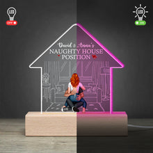 Load image into Gallery viewer, Personalized LED Light for Couples - Naughty House Position Led Night Light PopCulturePrints
