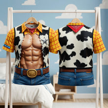 Load image into Gallery viewer, Six Pack Cowboy T-Shirt - Personalized Gifts 01tota060726 AOP Products PopCulturePrints
