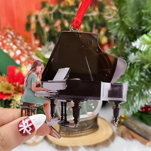 Personalized Piano Player Ornament – Custom Photo Gift Ornament PopCulturePrints