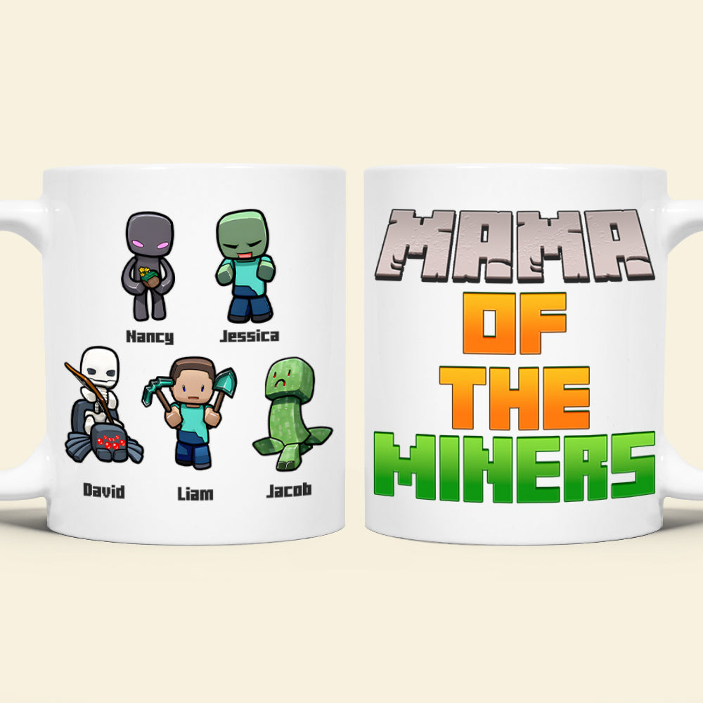 Personalized Mama of the Miners Coffee Mug - Custom Gift for Moms Coffee Mug PopCulturePrints