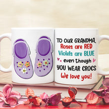 Load image into Gallery viewer, Personalized Grandma Love Crocs Coffee Mug Coffee Mug PopCulturePrints
