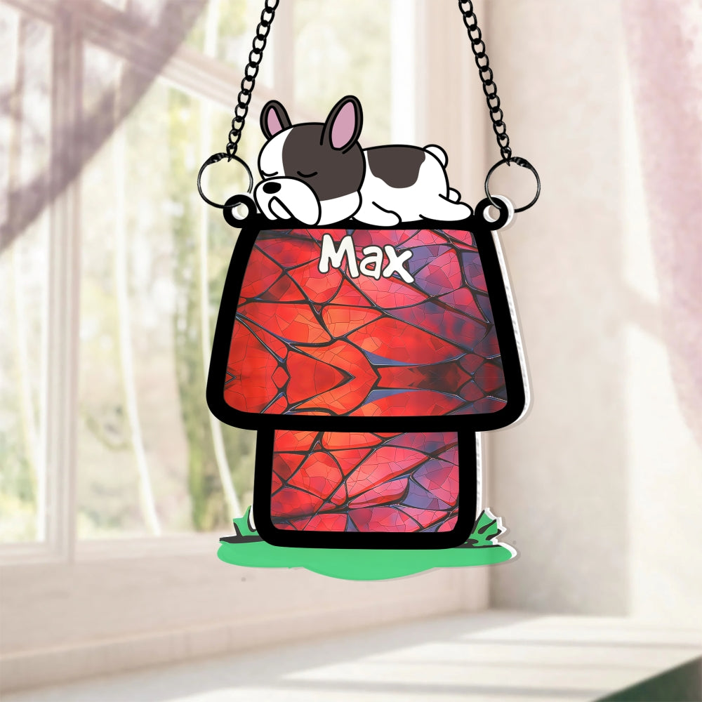 Custom Dog Lover Suncatcher Ornament - Personalized Glass Decor