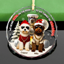 Load image into Gallery viewer, Personalized Pet Lover&#39;s Christmas Ornament - Turned On The Fireplace Ornament PopCulturePrints
