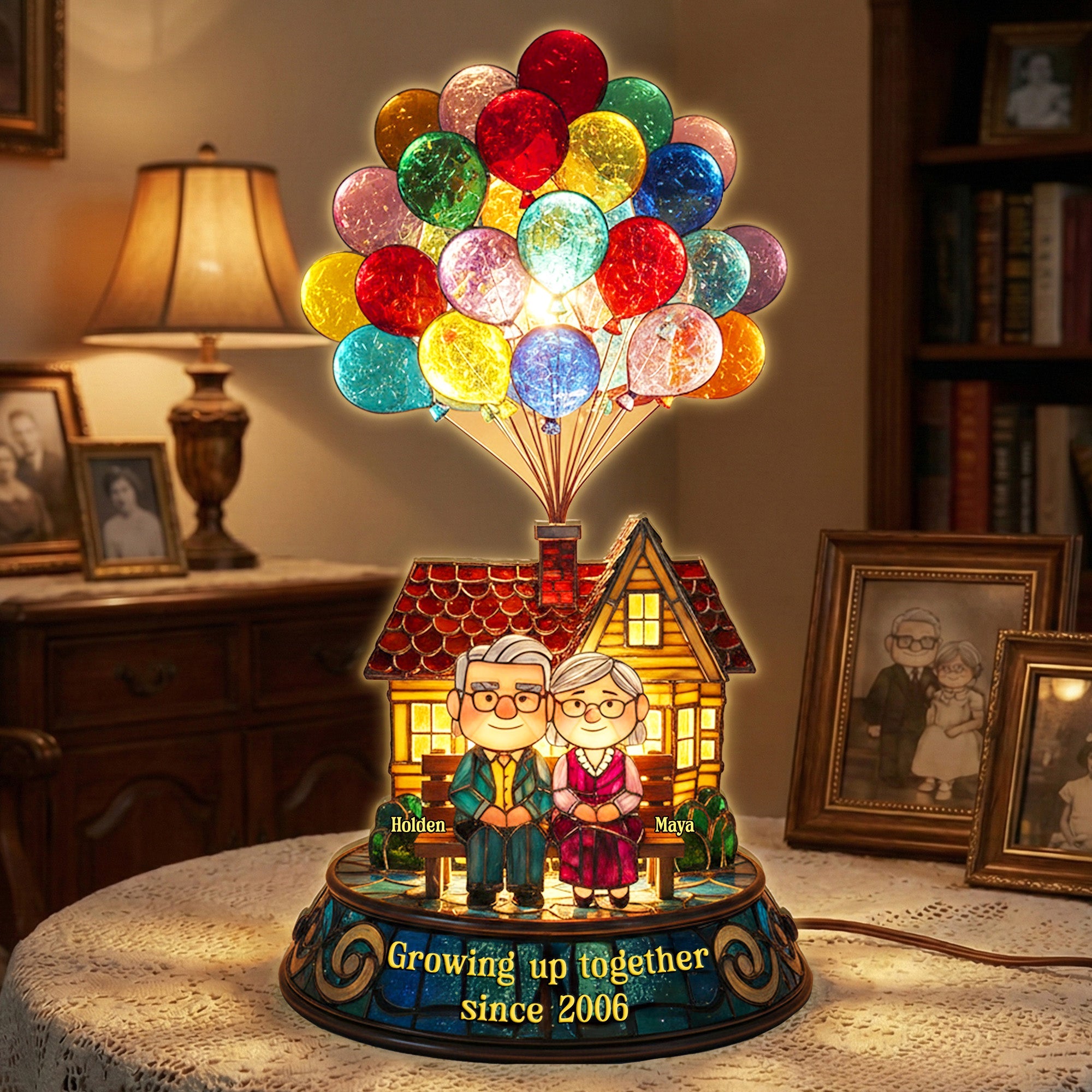 Growing Old Together: A Personalized Light Box for Couples Light Box PopCulturePrints