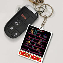 Load image into Gallery viewer, Personalized Retro Gamer Dad Keychain Keychains PopCulturePrints
