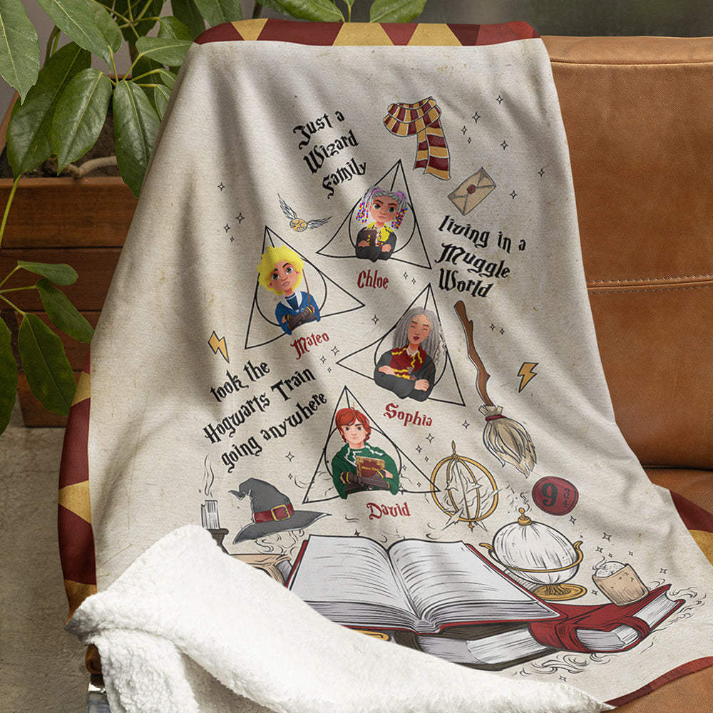 Personalized Harry Potter Family Blanket