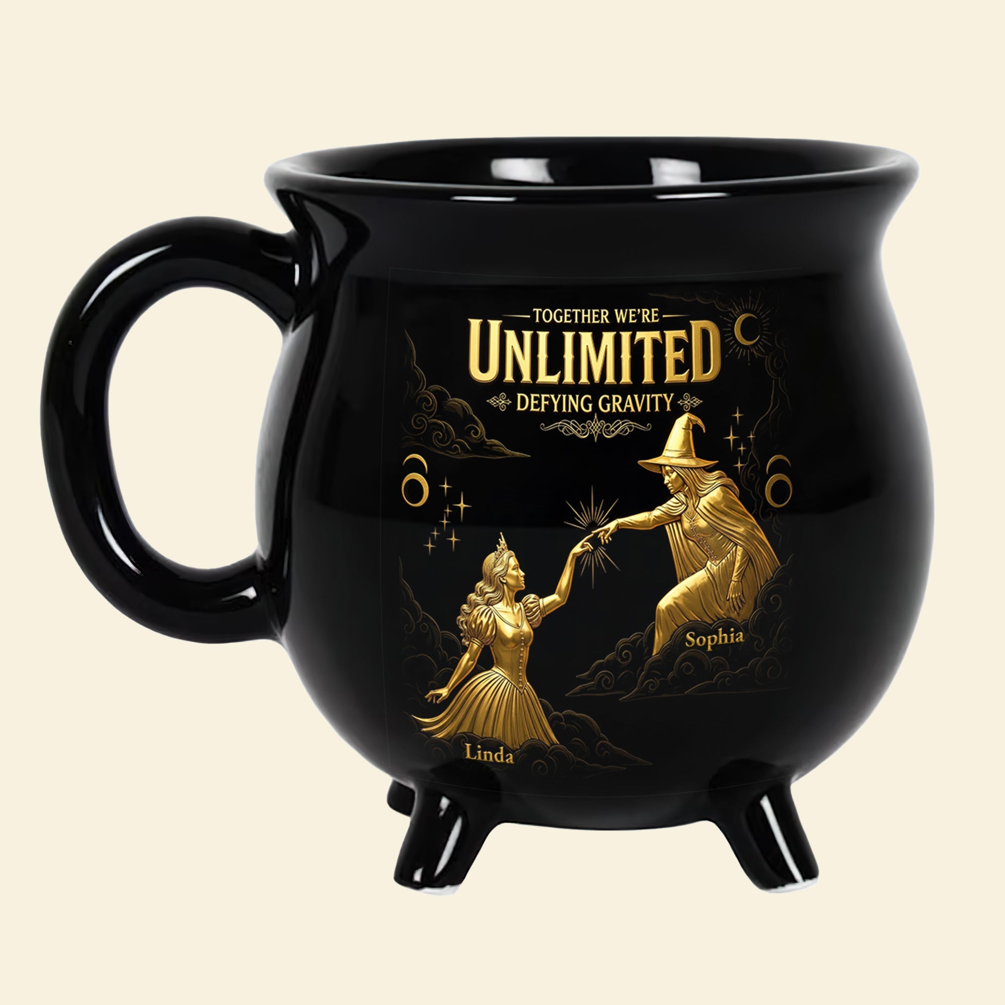 Together We’re Unlimited - Enchanted Cauldron Mug - Personalized Gift for Fantasy Lovers Cauldron Mug PopCulturePrints