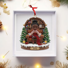 Load image into Gallery viewer, Knitting is Love - Personalized Knitting Girl Christmas Ornament Ornament PopCulturePrints
