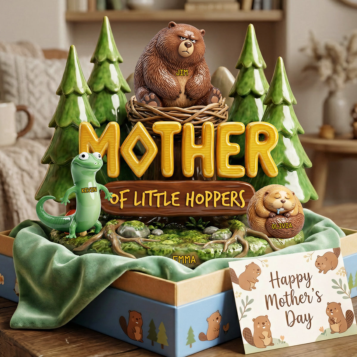 “Celebrate the Love of a Mother” - Personalized Mother Of The Kids Acrylic Plaque - Unique Gift for Mom, Grandma, and More Shaped Plaques PopCulturePrints